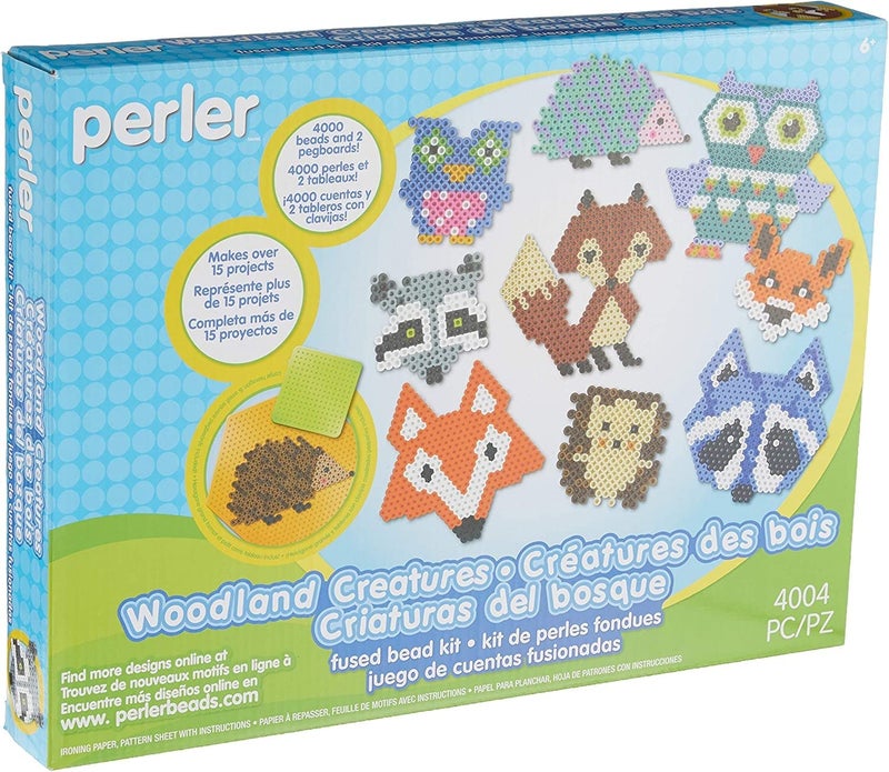 Perler Beads Woodland Creatures Animal Pattern Crafts for Kids, 4004 pcs - Image 1
